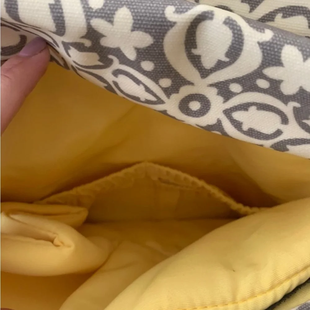 Petunia Pickle Bottom Gray and Yellow diaper bag